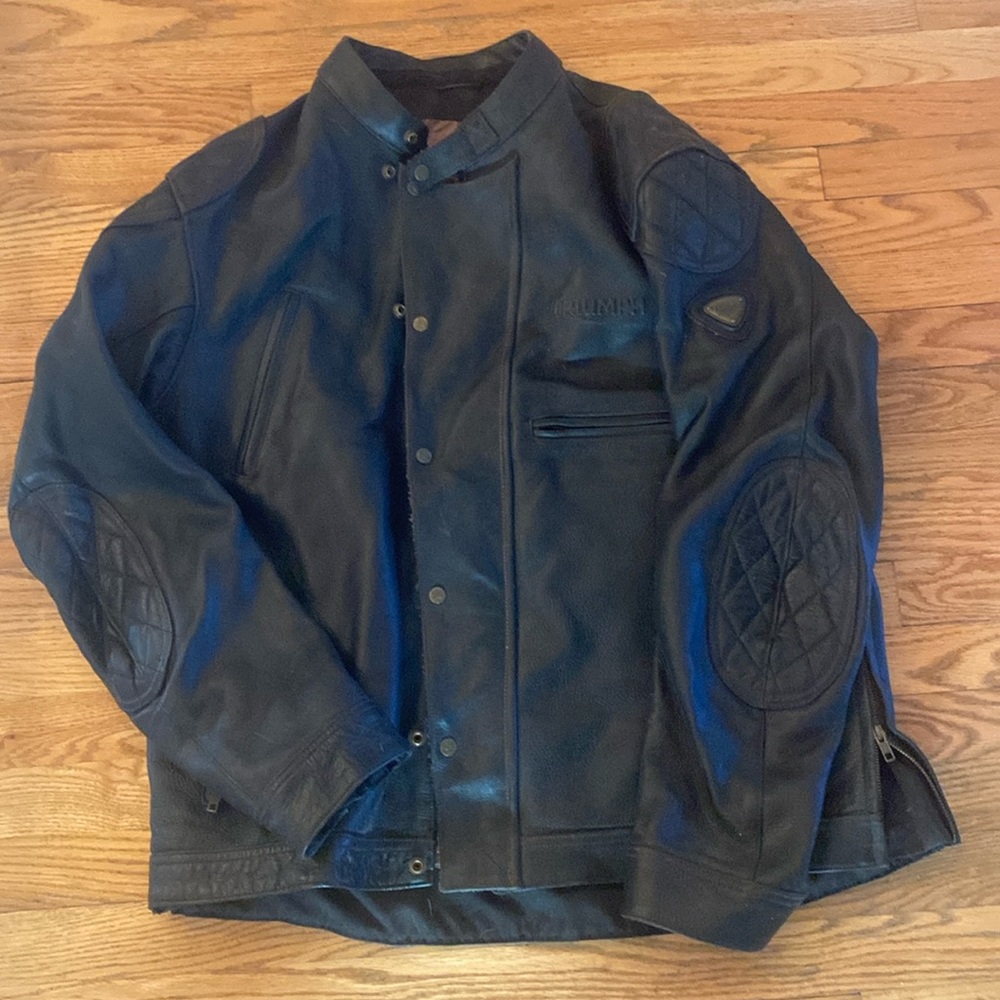 Beautiful leather Triumph jacket.